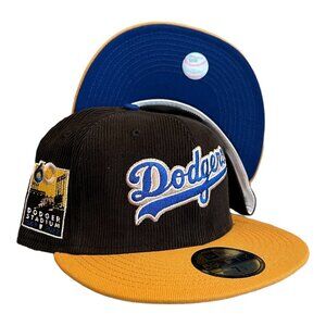 New Era Los Angeles Dodgers Corduroy 59FIFTY Fitted Hat 60 Year Side Patch
